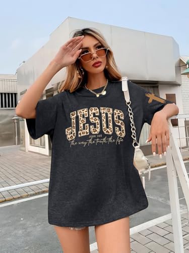 SFHFY Jesus Oversized Shirt Women: Christian T-Shirt with Coupon