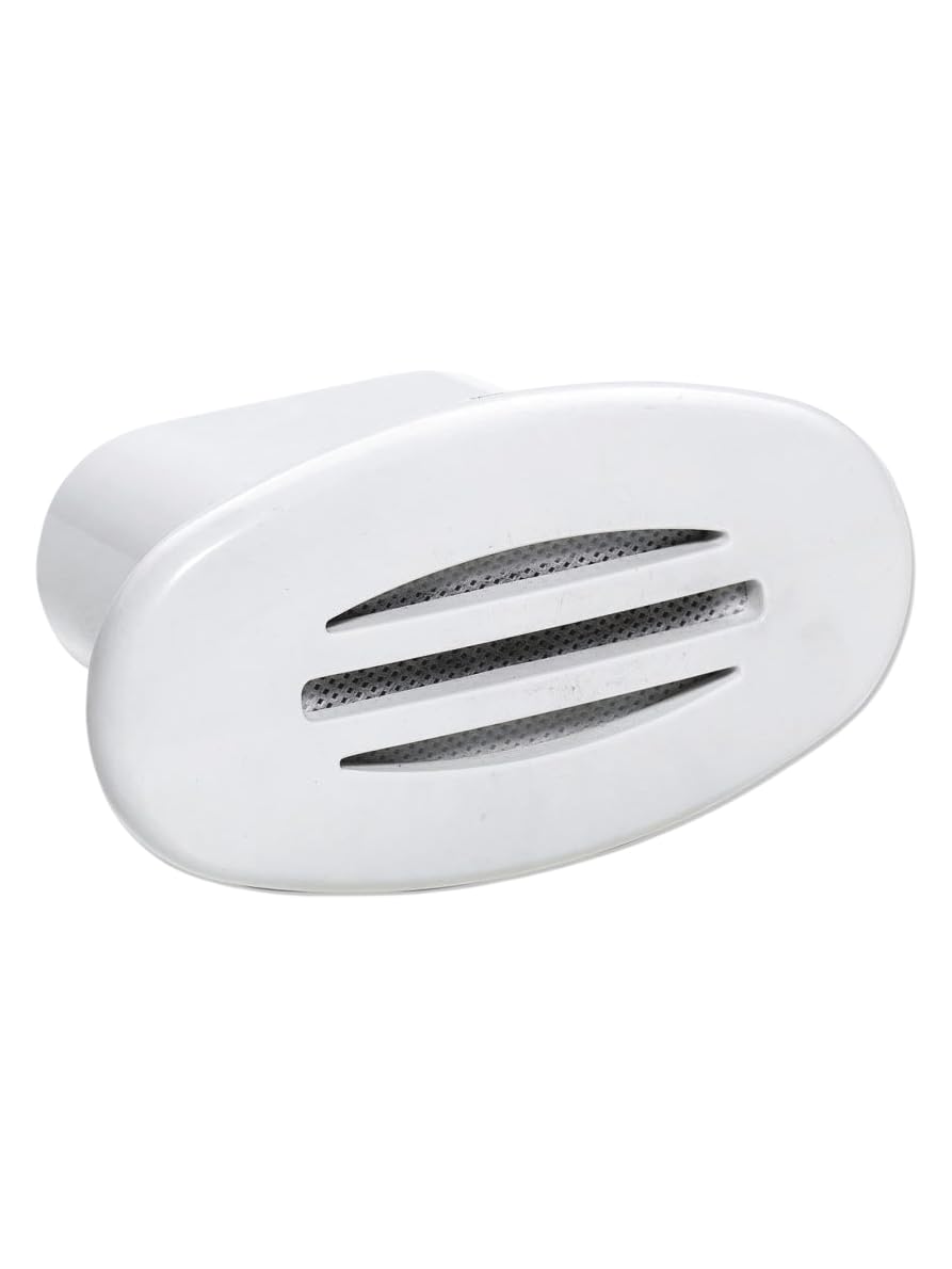 klaxon électrique ovale encastré pour bateaux à moteur - blanc - 130 x 70 mm - 12V - 5A