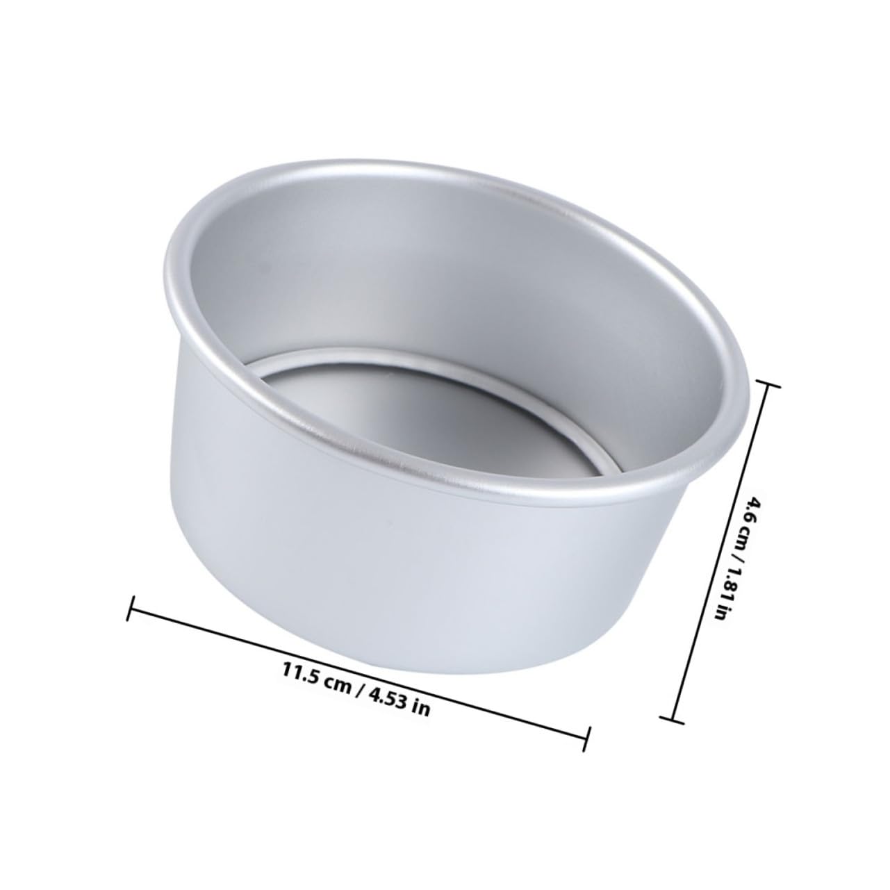 DOITOOL Juego de 8 Moldes para Hornear Redondos de 4 Pulgadas con Base Extraíble de Aleación de Aluminio, Diseño Anodizado Fácil de Limpiar para Pastelería Profesional