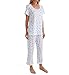 Carole Hochman Women's Novelty-Print Top and Capri Pant Pajamas Set