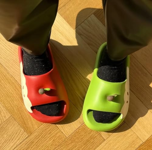 Apples Slippers for Women Men, 3D Cute Cartoon Apples Shaped Sandals Non-Slip Sole Slides Beach Sandals4