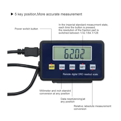 Escala lineal digital 0-200mm magnetica para fresadora miniatura 2