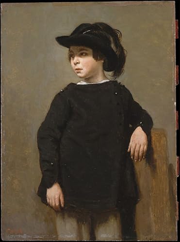 Portrait d'enfant Corot Tableau toile pour habiller un grand mur vide salon 60x90cm