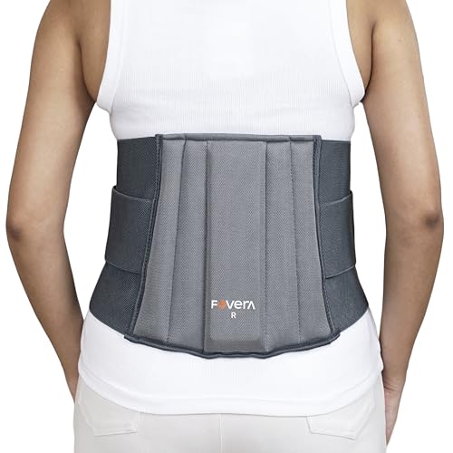 Image of FOVERA Lumbo Sacral Support Belt - Daily Wear Back Brace for Sprains, Strains & Spasms | Comfortable Double Strapping for Lumbar Spine Relief | For Men and Women (Regular, 1 Unit)