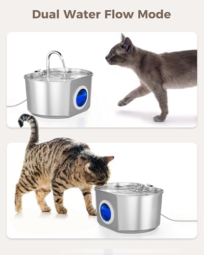 Cat Water Fountain Stainless Steel: 74oz/2.2L Cat — bottom and base construction detail
