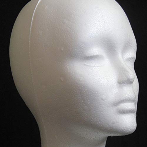 FRCOLOR 2Pcs Isopor Espuma de Suporte Da Cabeça Do Manequim Feminino Cabeça de Manequim Modelo de Ex