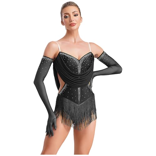 Robe danse latine femme Freebily pour salsa jazz et tenue de spectacle