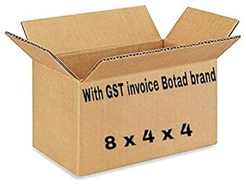 BOTAD Corrugated Golden Box/Shipping Boxes/Packaging Boxes 8 inch x 4 inch x 4 inch - Pack of 50 Boxes