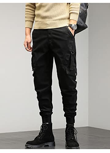 Men's Streetwear Multiple Pockets Athletic Loose Cargo Pants?Casual Jogger Sweatpants?Fashion Trousers3