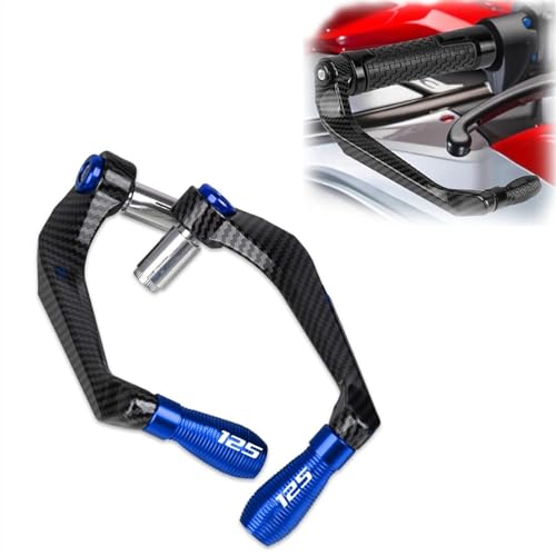 Protège-mains moto en alu et carbone turquoise pour Kawasaki Z125 de 2015 à 2020