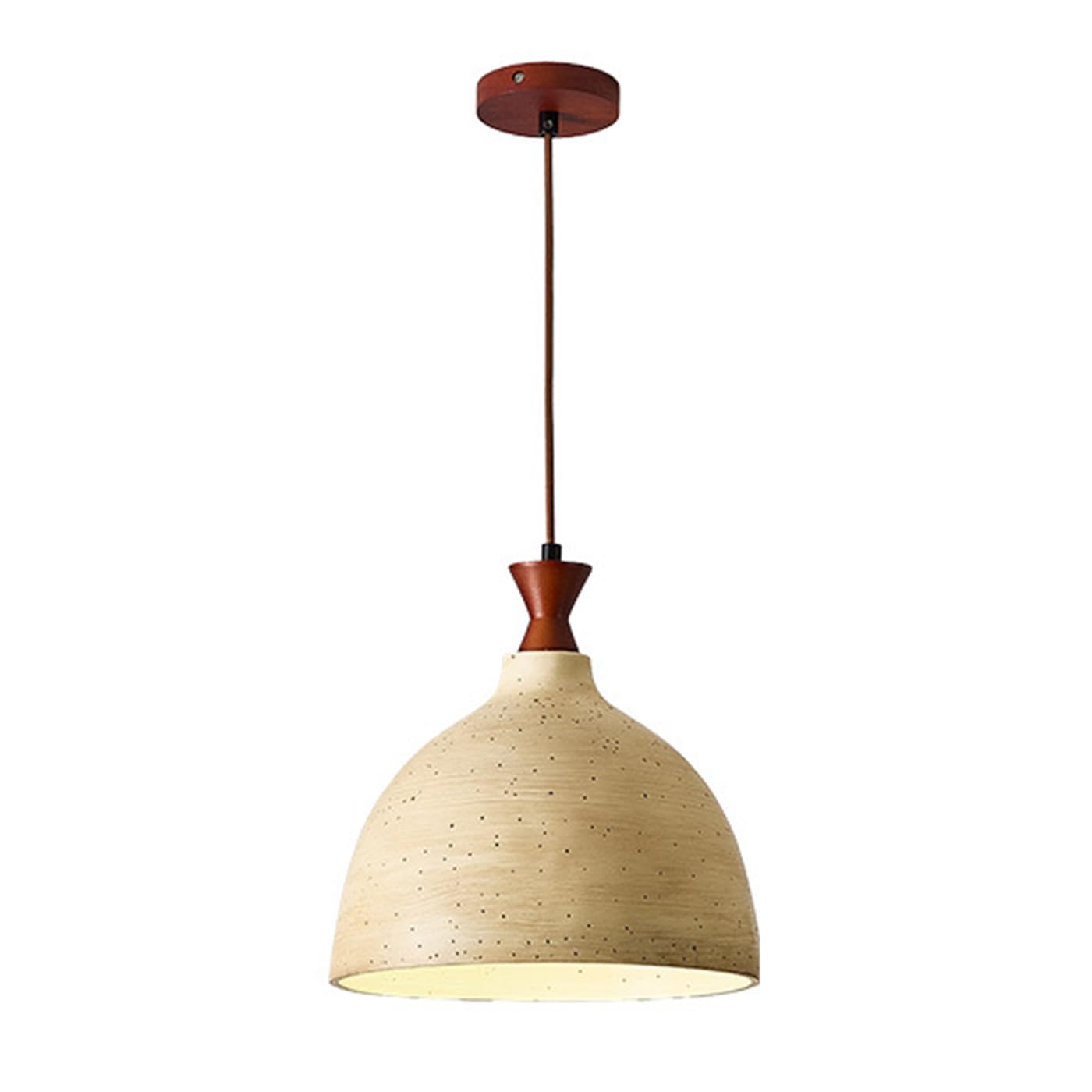 MTNROO Semi-Circular Japanese Style Hanging Light Resin Lampshade Elegant Chandelier Modern Nordic Pendant Lamp Artistic Sense Pastoral Lighting Fixture for Foyer Dining Room Commercial Shop