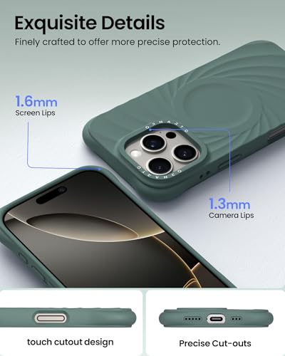 Coque compatible Magsafe iPhone 16 Pro silicone anti-choc et grip
