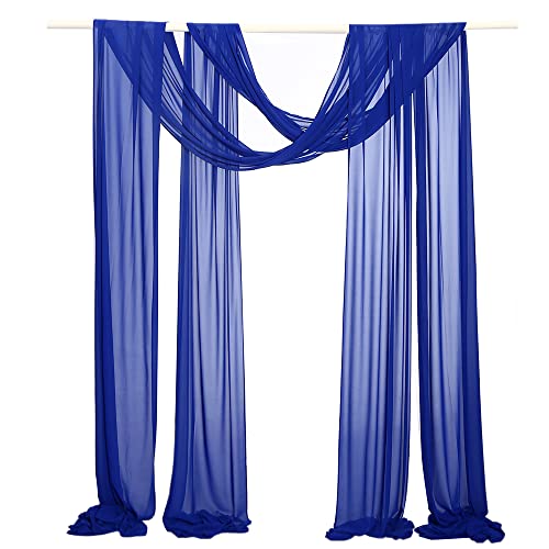 SHERWAY Hochzeitsbogen Drapes, Königsblau und Königsblau, 2 Stück Cover
