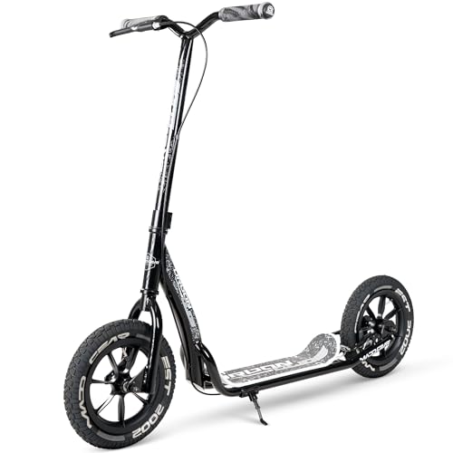 Large Kick Scooter for Adults, Teens & Kids 8-12 with Kickstand – 12'...