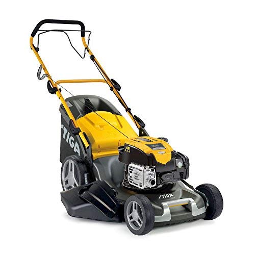 Stiga Combi 55 sq B – Petrol Engine Mower Briggs & Stratton 163 cm³ 2.59 KW, Progress A Traction, Shell Steel, 53 cm, 5 Cutting Heights, System Mulching Blade (New 2017)
