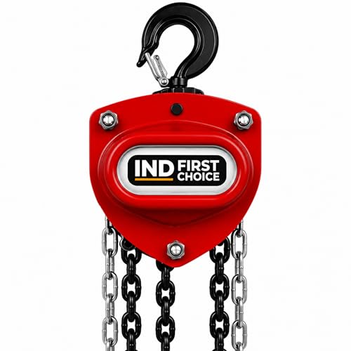 Image of VM 3 Ton 3 Meter Chain Pulley Block Heavy Duty Manual Chain Hoist for Construction, Warehouse, Industrial Material Lifting