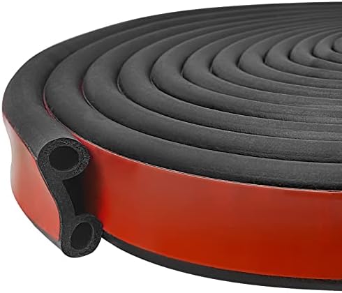 Universal Car Seal Strip EPDM Rubber Seal Strip with Double-Bulb Tailgate Seal for Car, Truck, Pickups, Boats, and RVs Soundproof, Noise Reduction, Dustproof, Insulation (26 Feet)