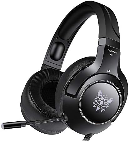 Ceppekyy Gaming Headset Compatible with PS4, PC, Xbox One, Surround Sound Over-Ear Headphones,Noise Cancelling Mic Soft Memory Earmuffs
