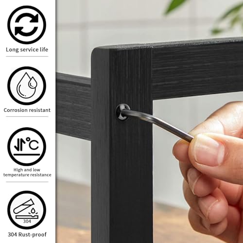 TXXATX 40 Stück Linsenkopfschrauben M6x10mm Schwarz Flachkopfschrauben M6 304 Edelstahl mit Innensechskant Vollgewinde Möbelschrauben für DIY-Projekte Möbelreparatur Montage Wartung