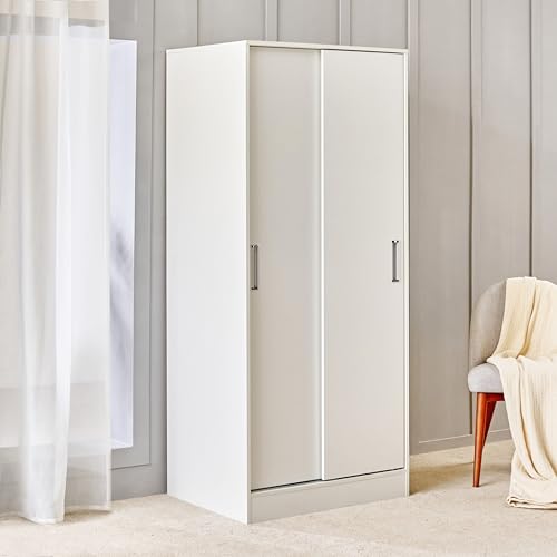 Image of Home Centre | Helios Alton | Engineered Wood | 2 Door Sliding Wardrobes | White | 1 Year Warranty