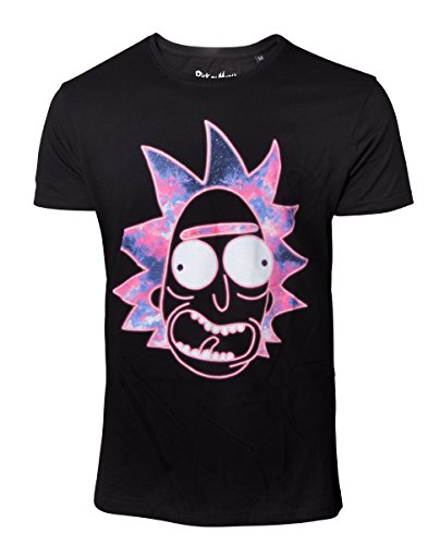 Gaya Entertainment - Camiseta Rick & Morty Neon Rick L, Multicolor