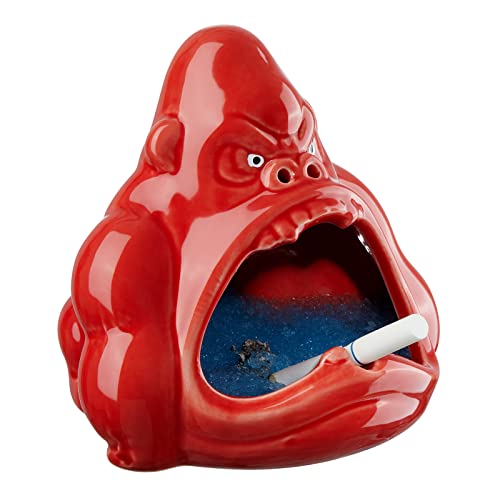 Ceramic Cigar Ashtray,Cool Ash Tray Creative Animal, The Cute Fancy Ashtrays For Home Outdoor 5.32''Wx4.93''H(Red) #TOP1