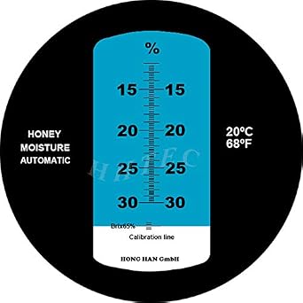 HHTEC Honey Refractometer 12–30% Water – ATC – Accurate Moisture Tester for Beekeeping – Prevent Fermentation
