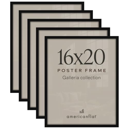 Americanflat 16x20 Gallery Wall Frame Set of 5 in Black - Picture Frames Collage Wall Decor Includes Hanging Hardware for Horizontal or Vertical Display
