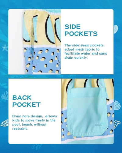 Image of SURF CUZ Boys Swim Trunks Toddler Swim Shorts UPF 50+ Bathing Suit for Boy Swimsuit Quick Dry Mesh Beach Boardshorts Swimwear