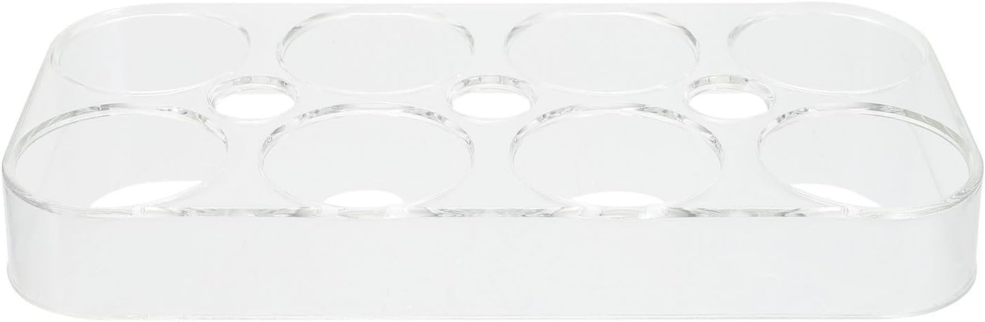 8-Grid Plastic Egg Tray for Refrigerator & Countertop, Durable Egg Holder Box with Display Rack Design