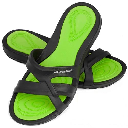 Aqua Speed Set Bade Latschen Damen + Mikrofaserhandtuch | Duschsandalen |...