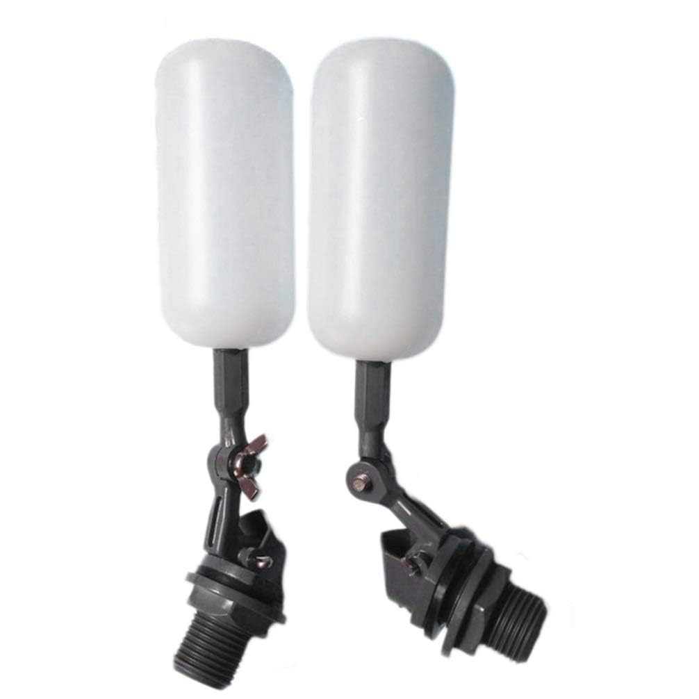 2pcs Water Float Valve Automatic Waterer Bowl Fill Feed Tank Water for Water Trough Aquariums Aquaculture White