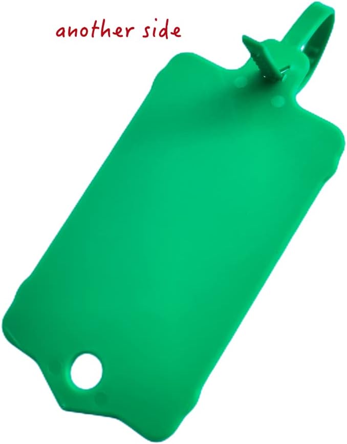 100pcs Reusable Blank Plastic Tags Ties Key Tags 1.45"*2.48" Serrated Tension Sealing Strap with Large Label Plastic Tie Mark Label Waterproof Hang Sign Write on Tag (Green, 100pcs) - Image 3