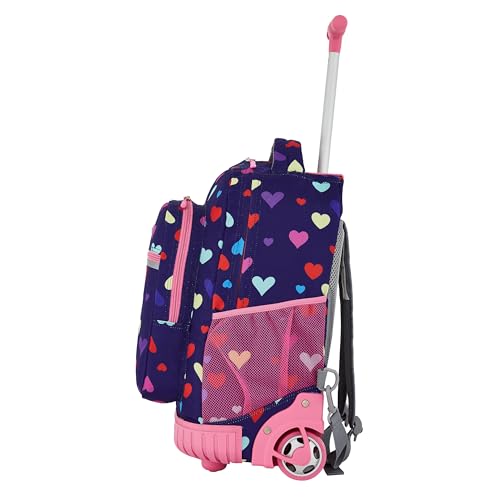 Travelers Club Rolling Backpack Accessories, Heart, 4 Piece Set3