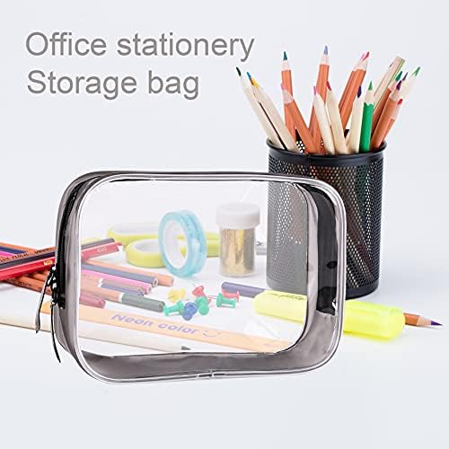 3 Pack Clear Toiletry Bag,Cosmetic Storage Bag,TSA Approved Airline Compliant Bag,Travel Makeup Bag, Packing bag for Business Trip(BLACK) 6 3 Pack Clear Toiletry Bag,Cosmetic Storage Bag,TSA Approved Airline Compliant Bag,Travel Makeup Bag, Packing bag for Business Trip(BLACK)