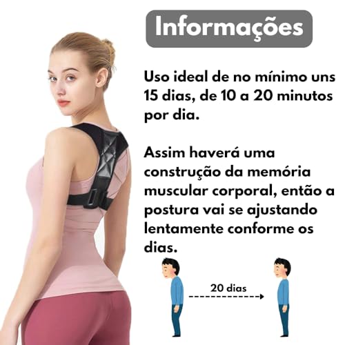 Colete Corretor Postural Unissex Ajustável Para Postura