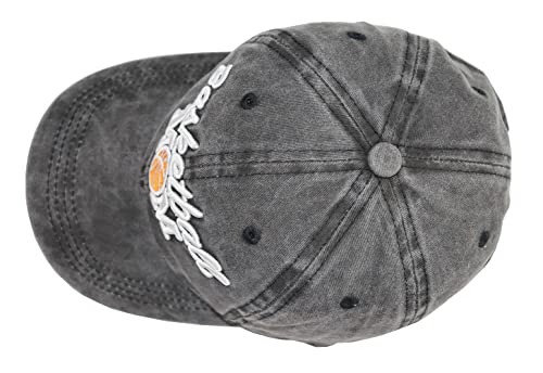 Manmesh Hatt Basketball Mom Hat For Women, Funny Mother's Day Basketball Accessories Team Gifts, Vintage Washed Distressed Embroidered Baseball Cap For Mama, Grandma Black #TOP2