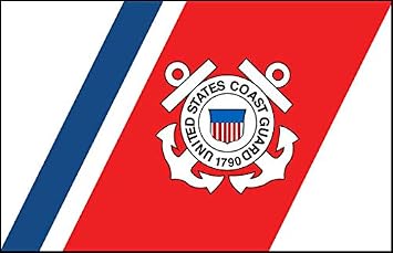 Semper Peratus Flag Sticker Coast Guard Logo Insignia Bumper Emblem USCG us u.s. Vinyl Decal 3 x 5 inch