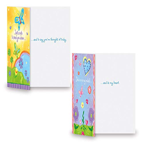 Thinking Of You Religious Greeting Cards Value Pack - Set Of 8 (4 Designs) Large 5" X 7" Cards, Sentiments Inside, Faith Friendship Cards #TOP1