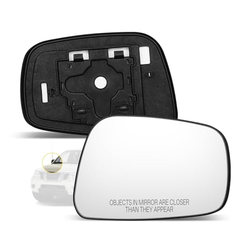 56523 Passenger Side Door Mirror Glass with Backing Plate for (Non-heated) for 2005-2017 Nissan Frontier Pathfinder Xterra, Replaces 96365EA00A