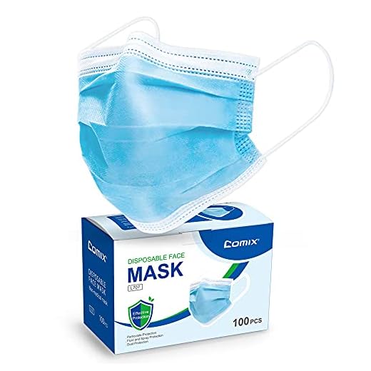 Comix Disposable Face-Masks with 3-Layer Adult Masks, L707 Pack of 100