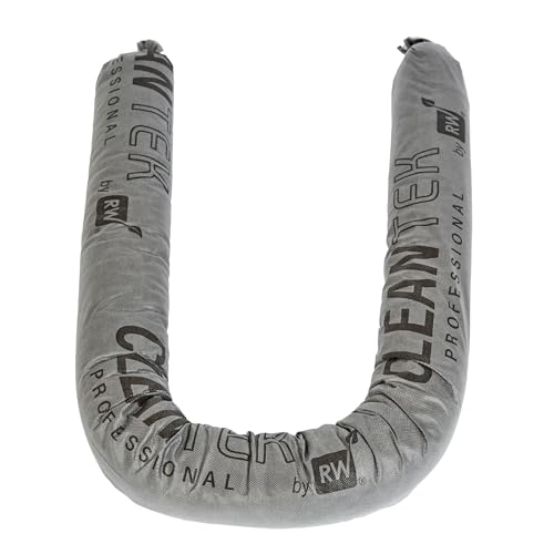 Image of Restaurantware Absorbent Socks 20 Case 4 Foot Nonwoven Spill Control Socks Chemical-Resistant Industrial Spill Gray