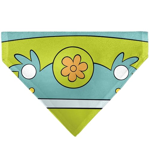 Scooby Doo Pet Bandana Scooby Doo the Mystery Machine Logo Blues Yellow Orange Slip On Collar Bandana Only