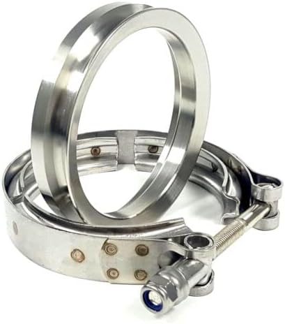 4" Exhaust Flange+Clamp 4.21" For Marmon Borg Warner Turbo S369 SX SX-E S200 S300