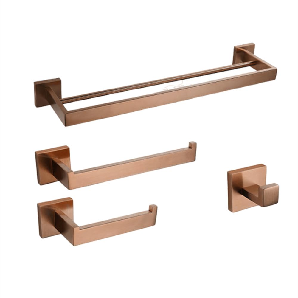Porte-serviettes or rose brossé 60 cm et kit complet pour rénover votre salle de bain