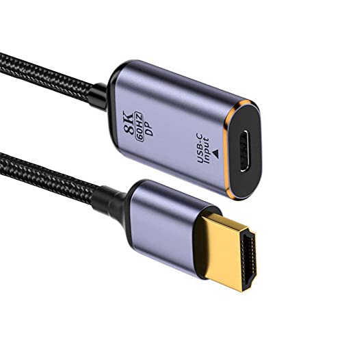 タブレットの電話ラップトップのための HDMI の流出物 HDTV ケーブル 8K@60hz 4K@120hz への NFHK USB-C のタイプ C の女性の源