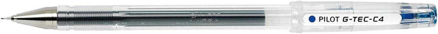 Pilot G-Tec-C4 Gel Ink Roller Ball Pen, Blue, Set of 6