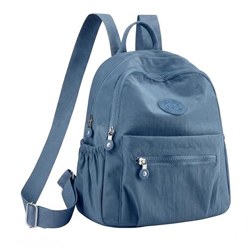 TS WITH TECHSUN Stylish Women Mini Backpack Lightweight Travel Small Nylon Bag with Multiple Pockets Anti-Thef