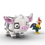 CYSNATU Pua HeiHei Building Block Set, Creative Cute Animal Pig Rooster Building Blocks for Fans (368 Pcs)