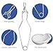 Novellaire-8 Pcs Crucibles for Melting Metal Kit, 4 Ceramic Quartz Crucibles and 2 Upgraded and Enlarged Ceramic Quartz Crucibles, 2 Pcs Whipclip Handle 2a, Melting Metals Like Gold and Silver